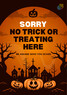 No Trick Or Treating Halloween Poster